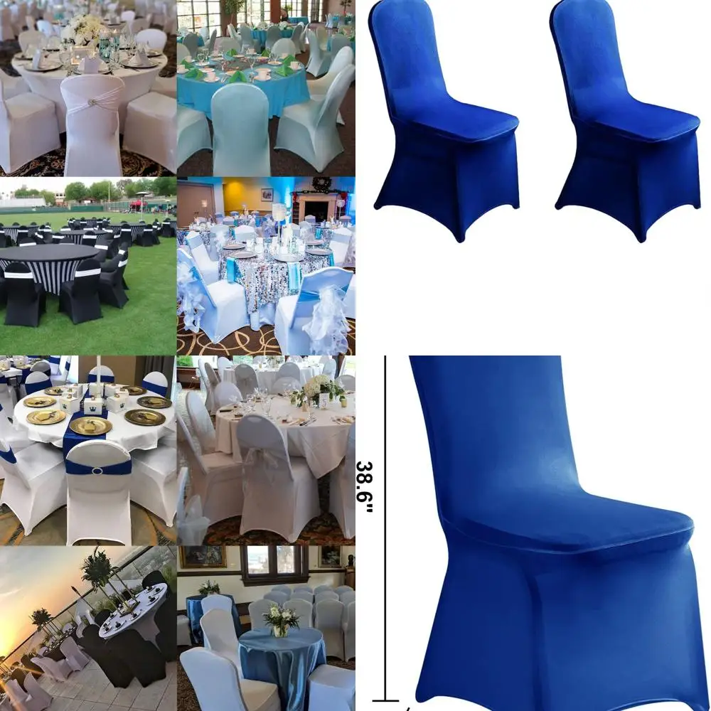 

Чехлы на стулья из спандекса Royal Blue — 20 шт. в упаковке для свадеб и банкетов