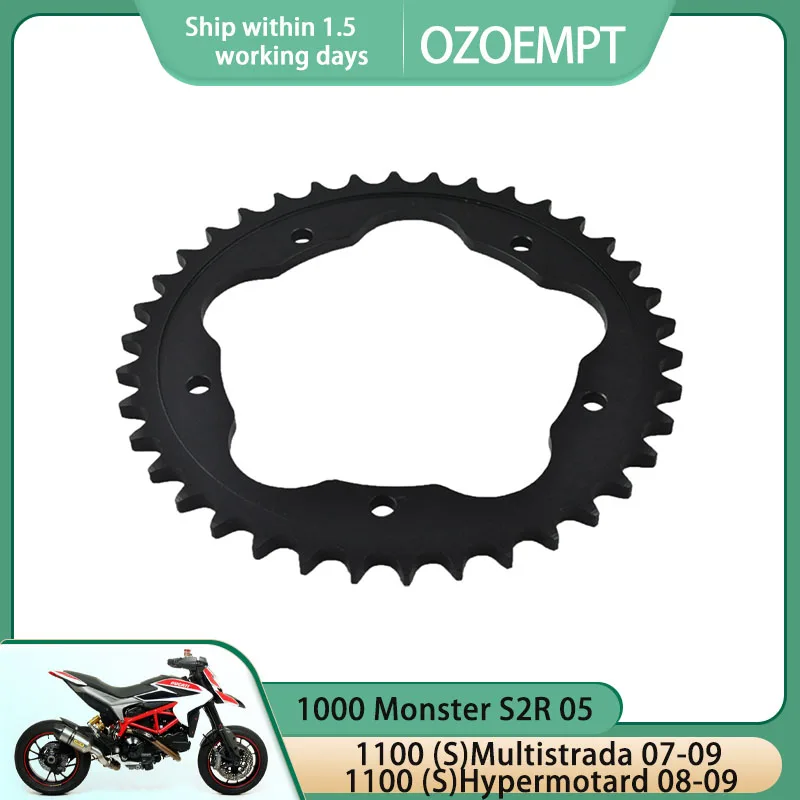 

OZOEMPT 525-42T Motorcycle Rear Sprocket Apply to 1000 Monster S2R 05 1100 (S)Multistrada 07-09 1100 (S)Hypermotard 08-09