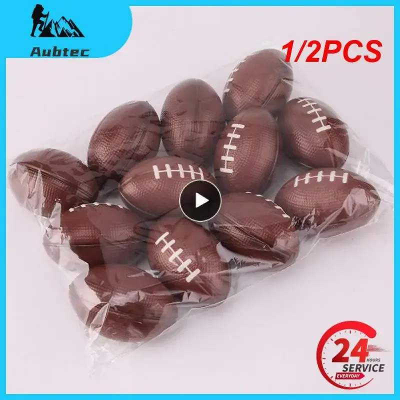 1/2PCS Mini Foam Rugby Non-inflatable Ball for Children Game Ball Small American Football Child Toys Anti-stress Soccer Squeeze