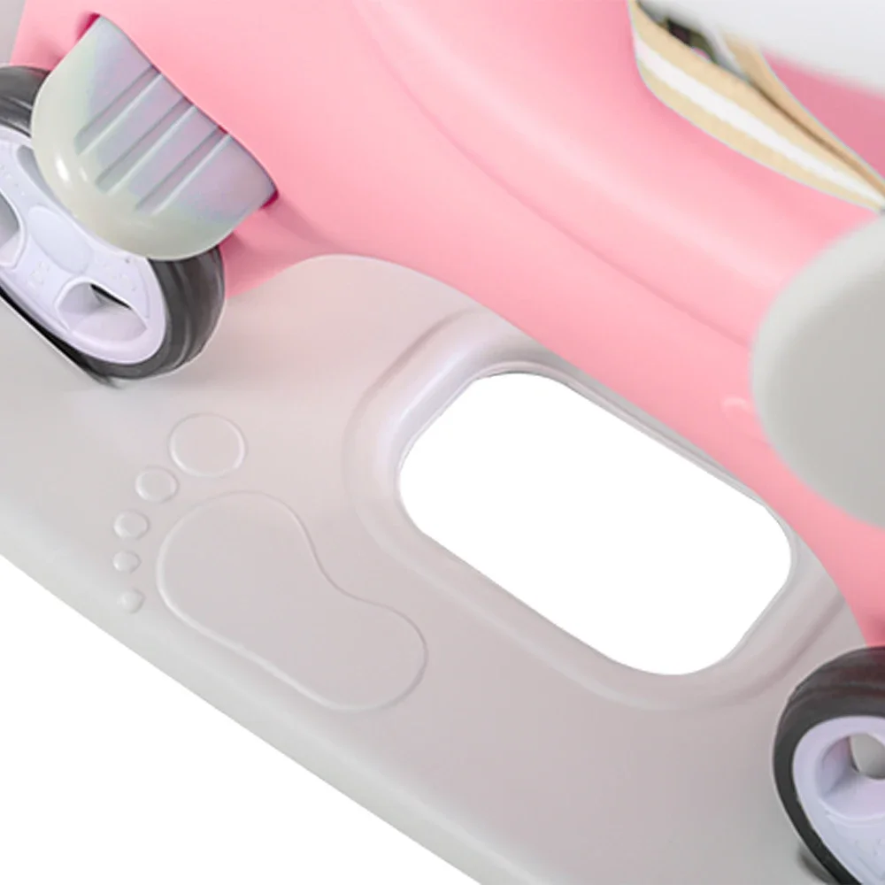 Rocking Horse for Toddlers Bike Ride On Toys with Push Handle Backrest and Balance Board for Baby Unicorn Kids Riding Birthday