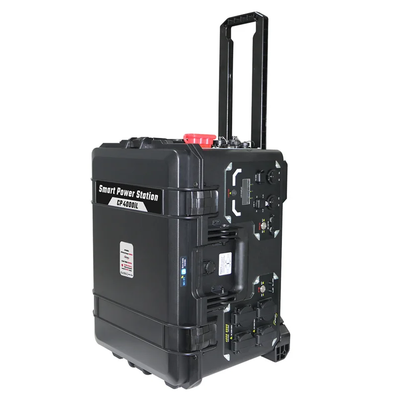 All-in-One 4000W Portable Solar Power System Off-Grid Solar Generator Air Compressor Wireless Charging Remote MPPT For Home Use