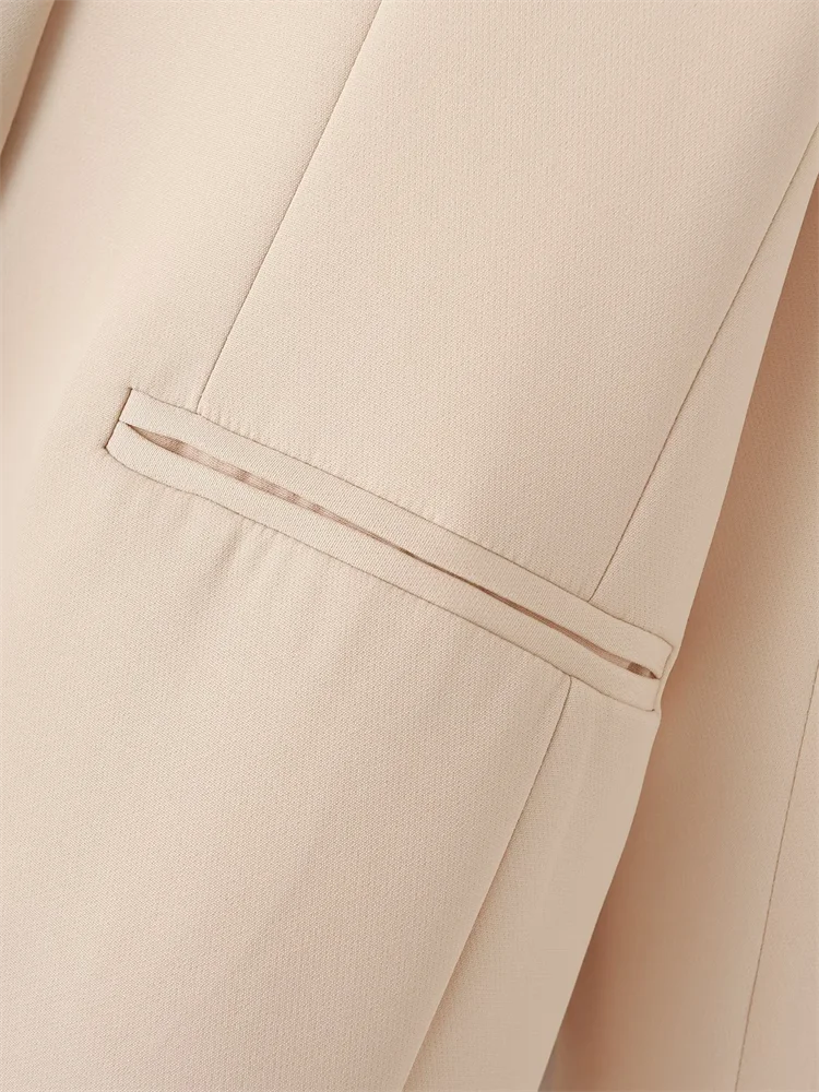 Kar&Otza Casual women\'s new long sleeved lapel single breasted solid color jacket suit top age reducing loose small suit