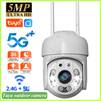 Tuya 5G Wifi Camera PTZ Outdoor waterproof Home Security-protection Color Night Vision Audio Surveillance Human Motion Detection