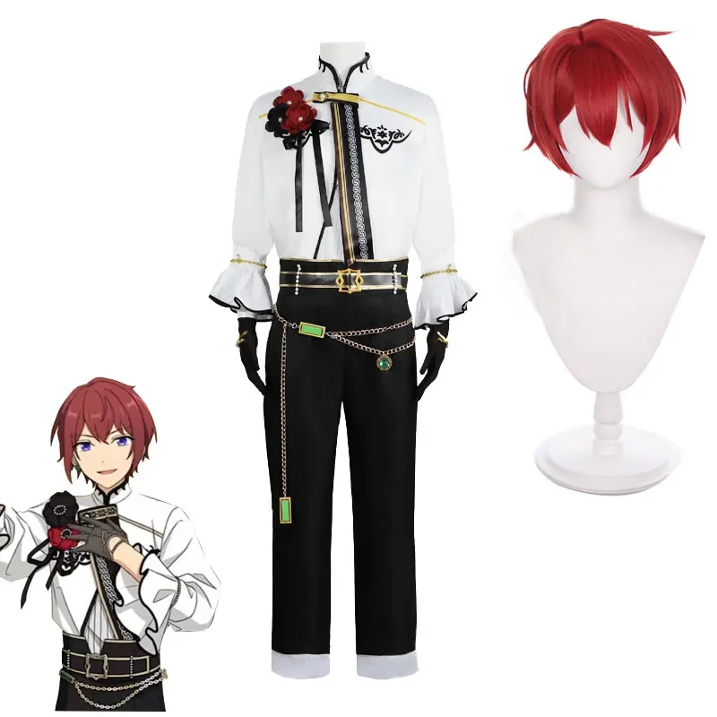 

ES2 Knights Suou Tsukasa Cosplay Costume Ensemble Stars Coser Wig Leader Stage Costumes Halloween Virtual Idol Anime Clothing