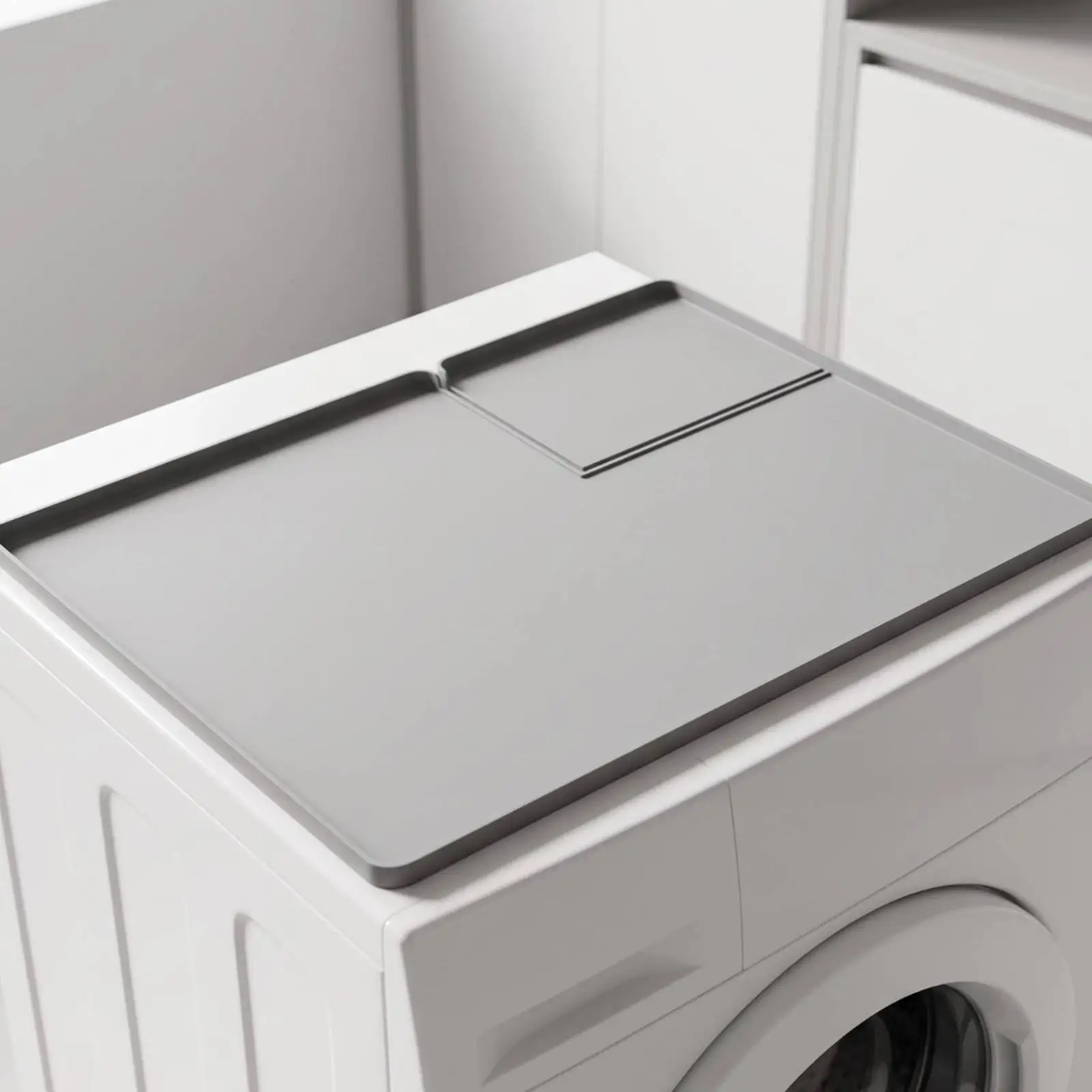Soft Silicone Protector Pad for Dryer Top Raised Corner Mat for Laundry Room Countertop Moisture Guard Accessory