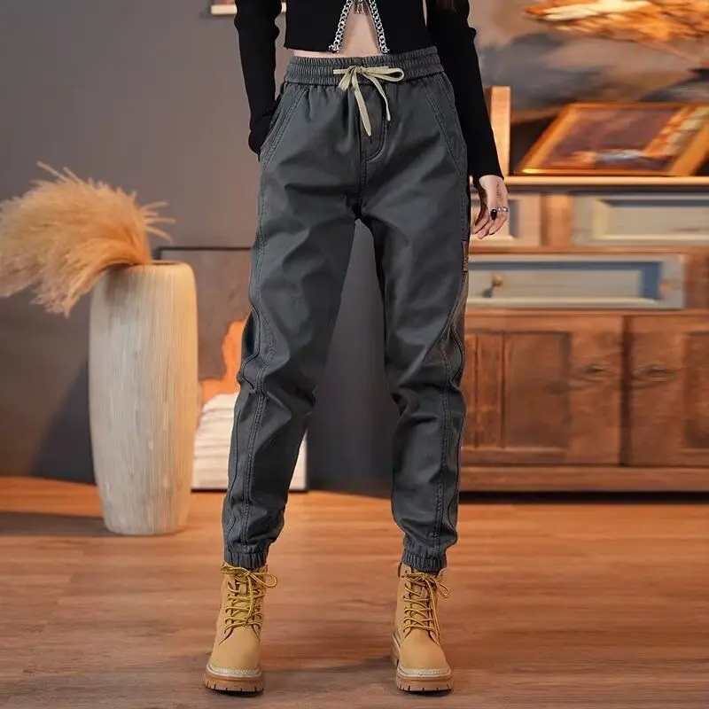 Casual Pants Men's Autumn Loose Versatile Harlan Pants Male Students Thick Trousers New Cotton Elastic Streetwear Pant for Man