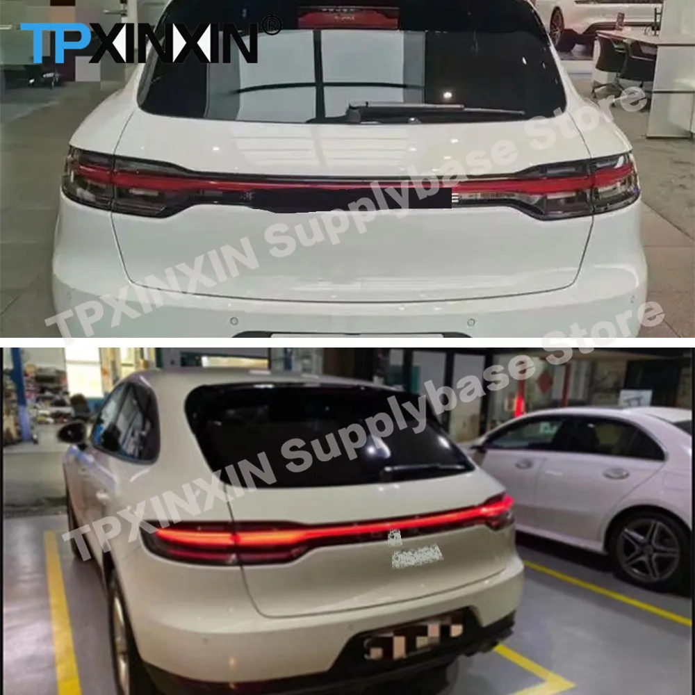 Car Tail Light Brake Lamp For Porsche Macan Car Rear Lamp LED Through Taillight Car Modification Taillights