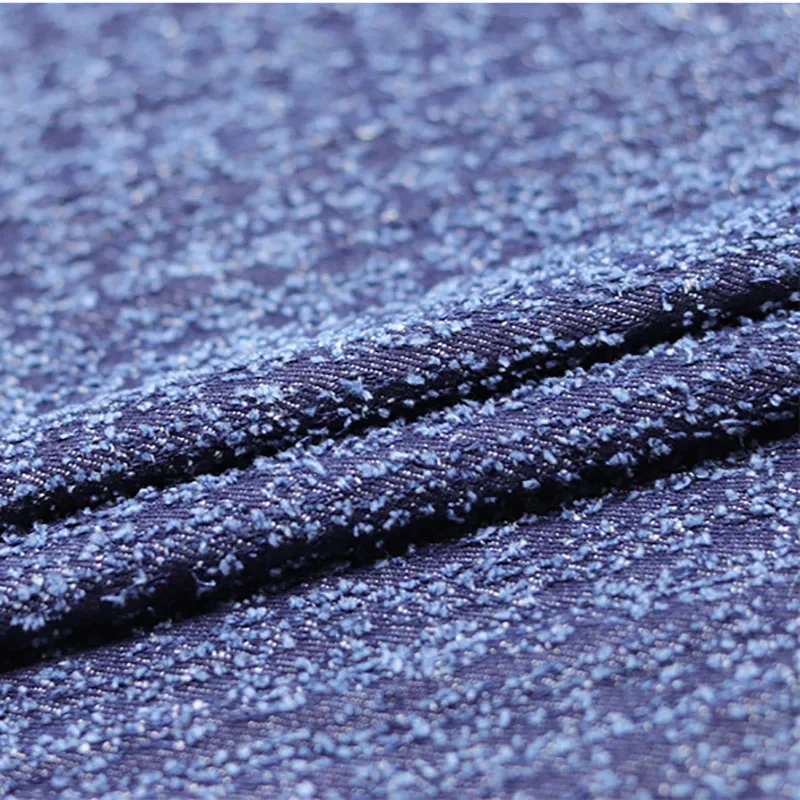 Modne dżinsy tkanina z małymi dziurkami imitacja tweedowej tekstury Denim tkanina garnitury płaszcz ubrania DIY Tela 50x150cm