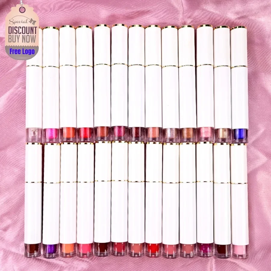 Custom 105colors White Tube Liquid Lipstick Matte Glitter Shiny Waterproof Non Sticky Long Lasting Sexy Easy To Wear Lipgloss