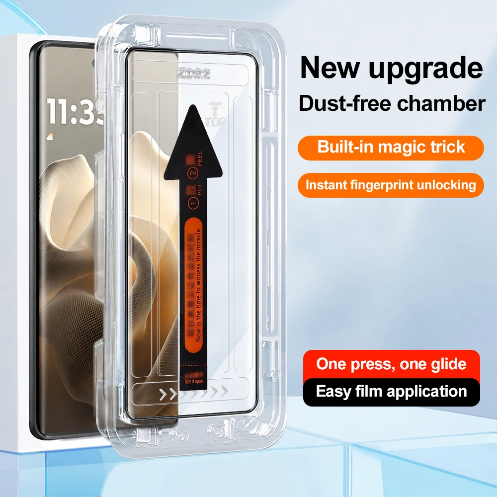 2-5PCS Curved Tempered Screen Protector For Motorola Signature Edge 70 60 Fusion 5G 50 Neo Pro G86 One-Click Install Screen Film