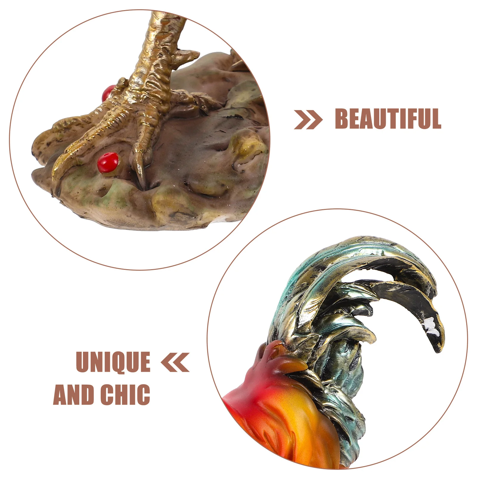

Resin Rooster Statue Realistic Simulation Farm Decoration Garden Outdoor Sculpture Rooster Statue Landscape Layout Prop