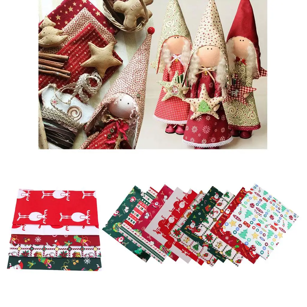 

5/10Pcs Christmas Snowman Sleigh Gifts Fabric 9.8in (25cm)