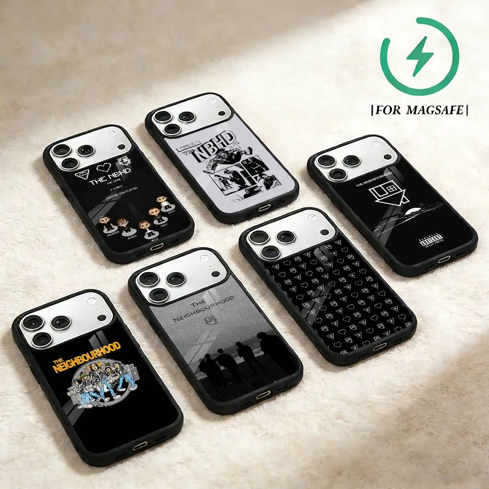 

Band NBHD The Neighbourhood Phone Case For iPhone 17 16 15 14 13 12 Pro Max Plus for Magsafe Mirror Wireless Magnetic Cover