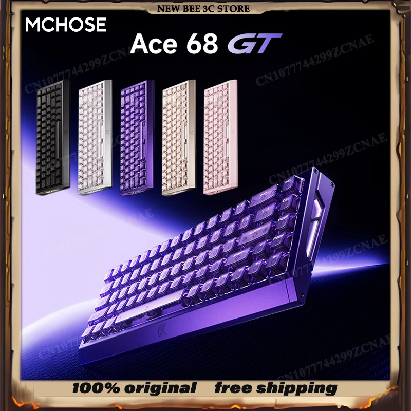 NEW MCHOSE Ace 68 GT Aluminum alloy Magnetic Switch Gaming Keyboard 16K Customized Hot Swap 8000HZ RT0.001MM 0.06ms Gift