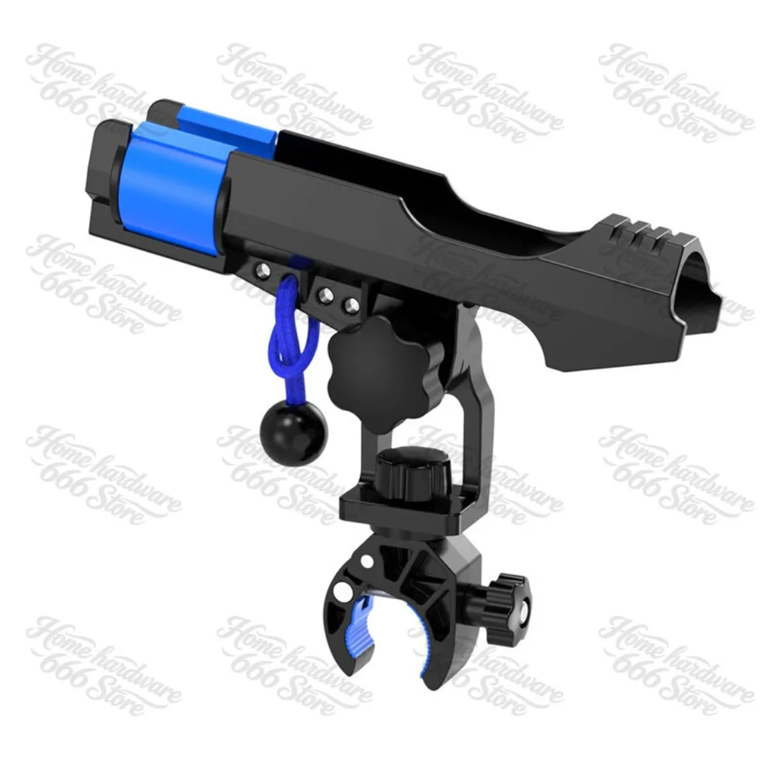 Aluminum Clip, with Anti-lost Safety Rope Fishing Rod Holder, Marine Fishing Rod Holder, Fishing  Holder Insert  Bucket