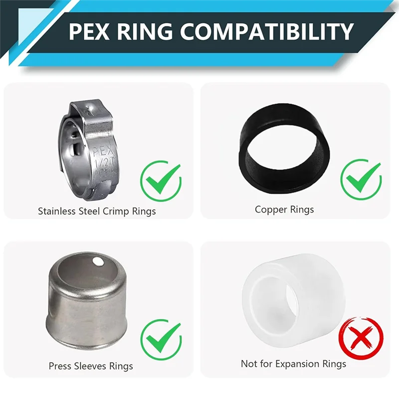 

AB13-10 Pack Коленчатые фитинги с откидным ухом PEX 1/2 "X 1/2" NPT Переходник с внутренней резьбой Обжимной фитинг для труб PEX в сантехнических работх