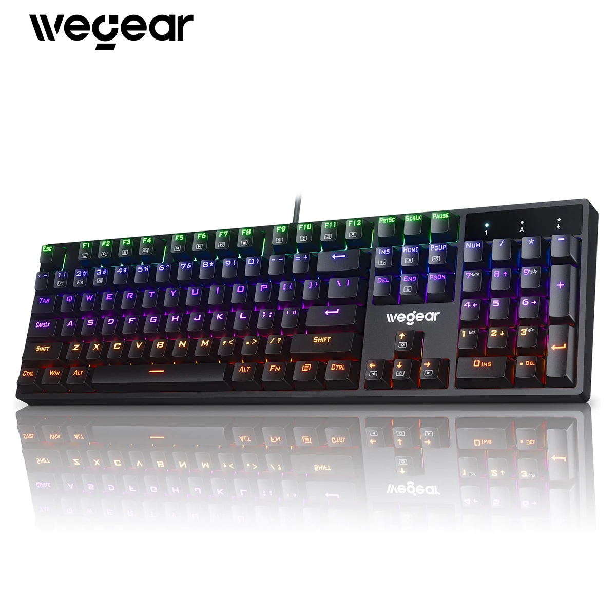 

wegear Wired Gaming Mechanical Keyboard RGB Blue switches compatible with Win7/8/10/11 and XP ideal for PC laptop and desktop
