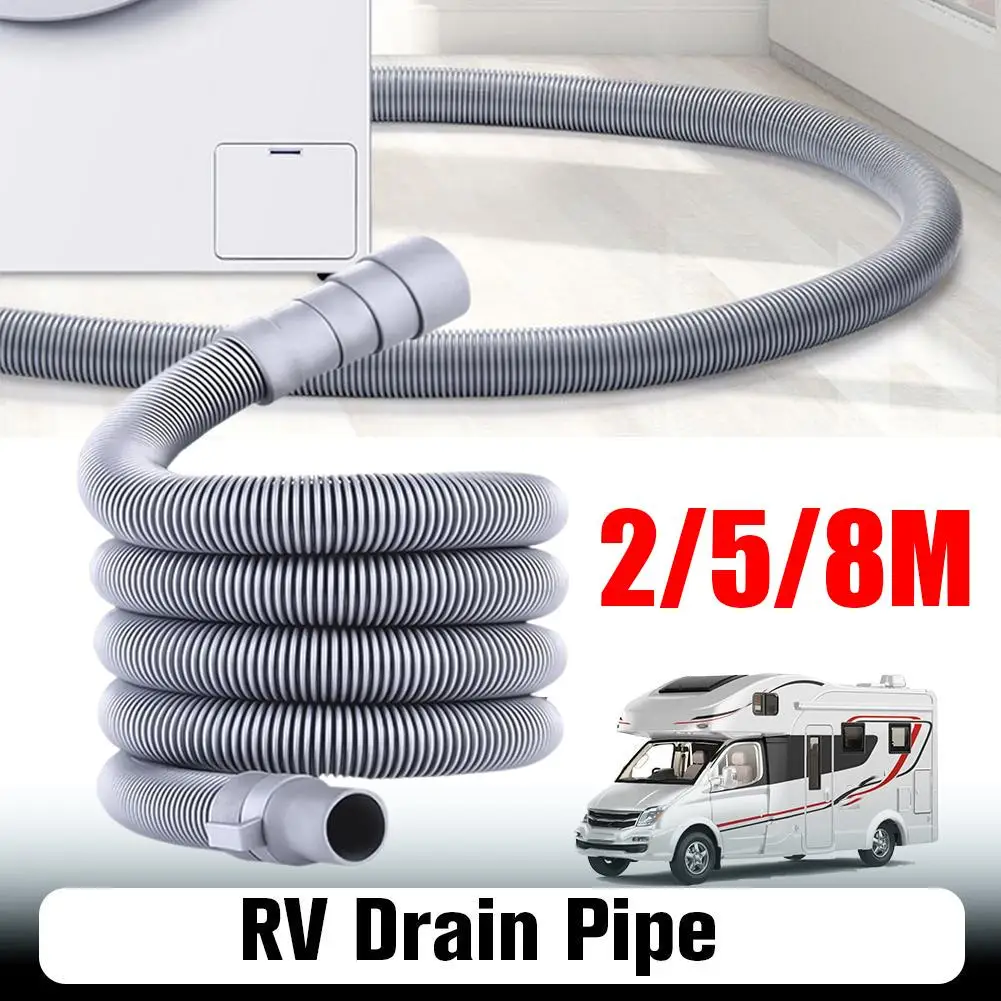 Residue Free Waste Water Hose Cara Van Multi Layer Seal Spill Proof Odor Resistant PE Material Foldable Universal Fit Campers