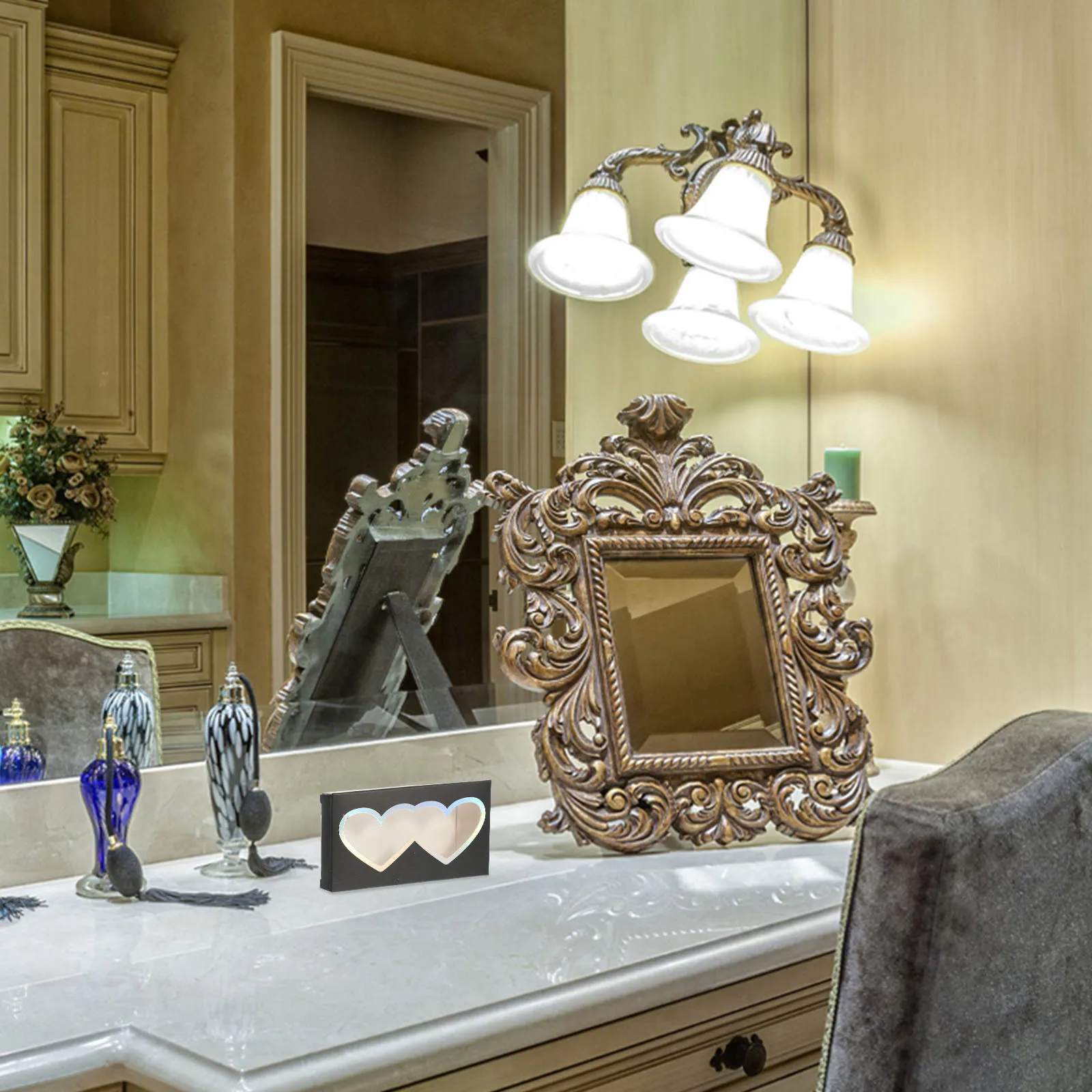 50pcs Heart Shaped Eyelash Storage Box Transparent False Lash Case Organizer Paper Eyelash Packaging Container For Travel Daily