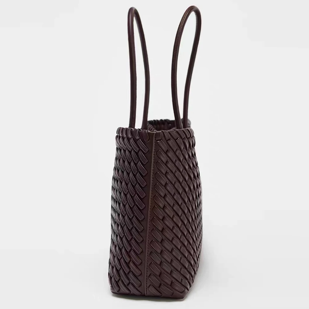 Grande capacidade tecido sacolas para mulheres moda couro do plutônio bolsa de ombro novo alça superior bolsas e bolsas shopper feminino chique