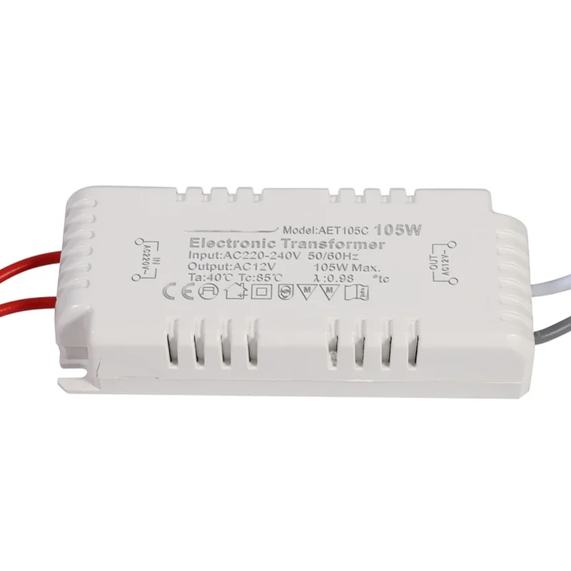 220V-12V Halogen Light Lamp Bulb Driver Power Supply Electronic Transformer Volatage Converter New