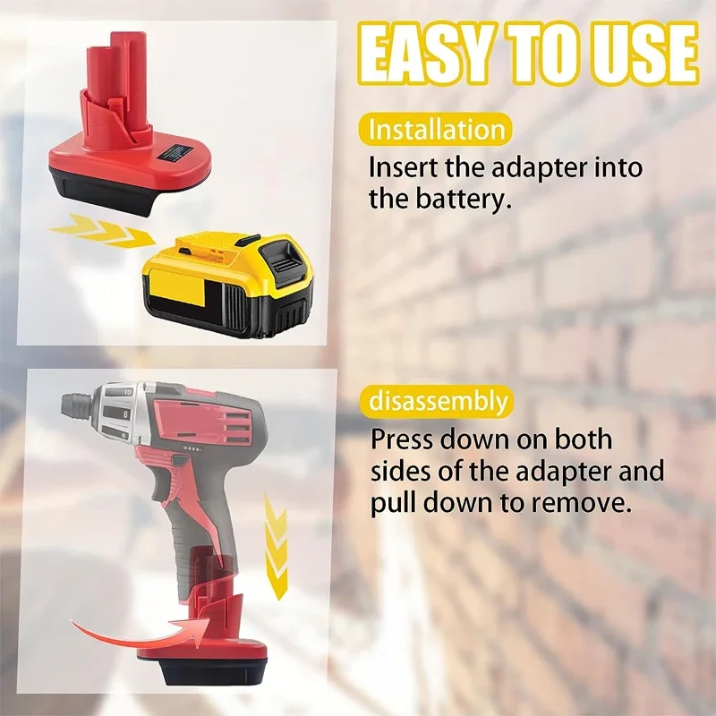 Imagem -03 - Converter Adaptador de Bateria para Dewalt Milwaukee 18v 20v Bateria Li-ion para Milwaukee 12v Dm20m12 Ferramentas de Uso Novo