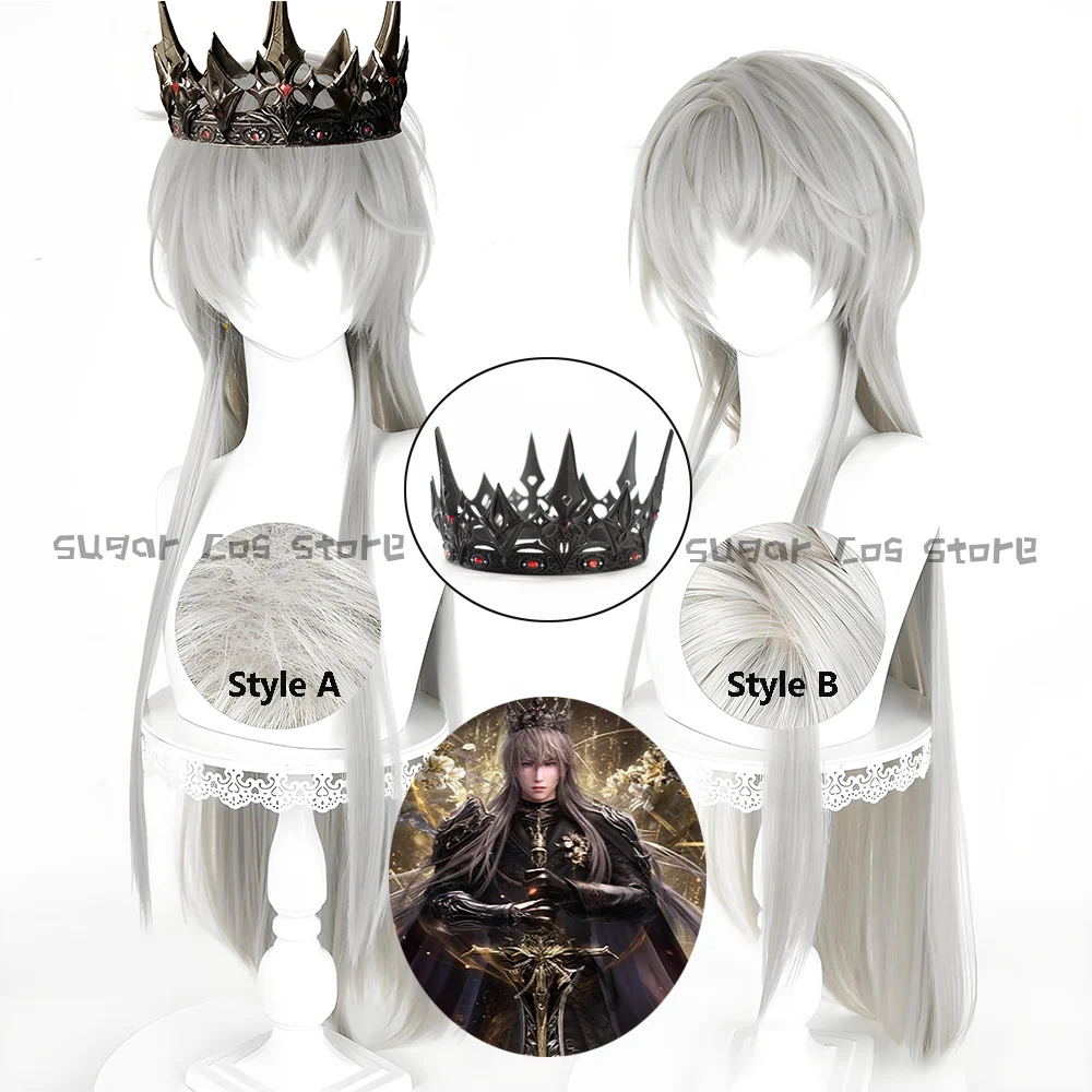 Love and Deepspace Xavier Cosplay Wig Game Nightvow Mooncurse Xavier King Crown Fallen Crown Prop Halloween Carnival Party Props