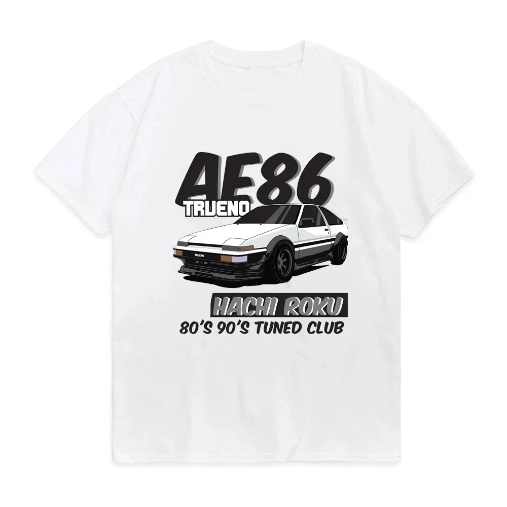 AE86 Initial D T-shirt Men Summer Cool Short Sleeves Tshirt Casual Homme T Shirt Racing Drift Car Graphic Tee
