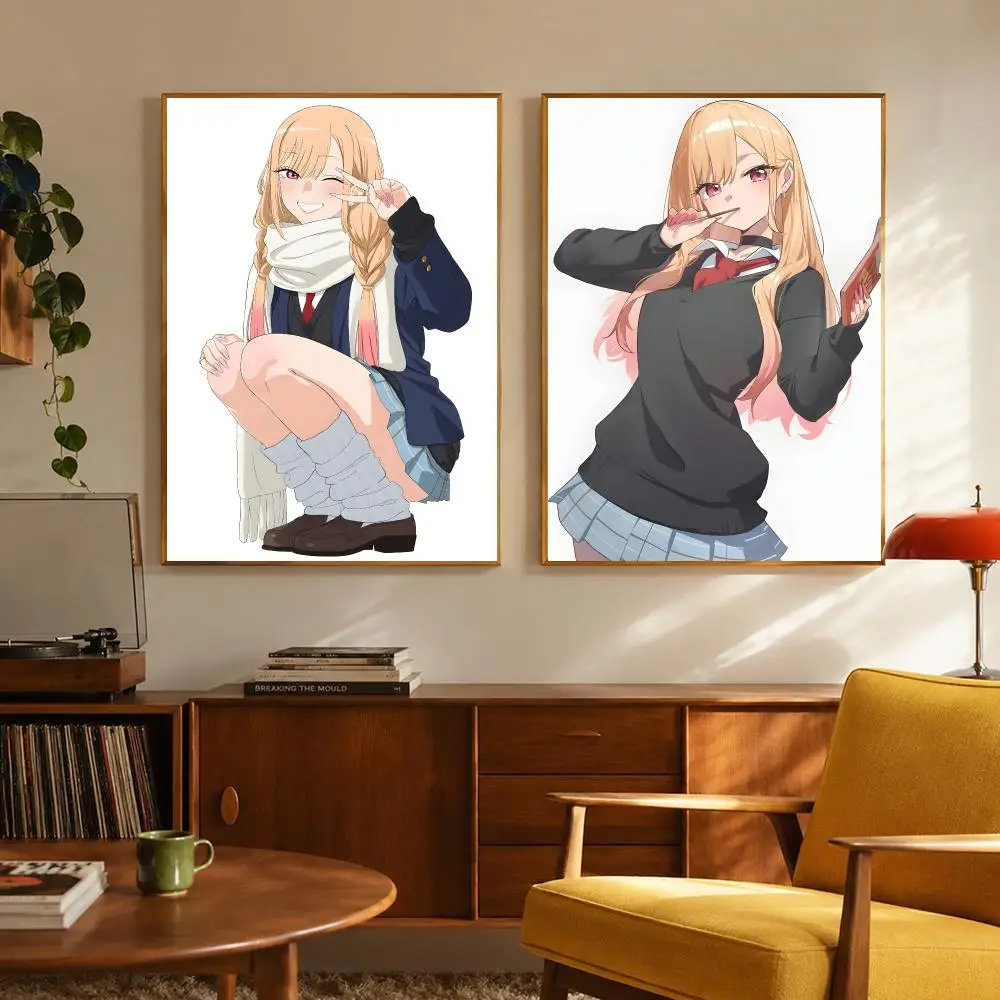 Anime Romance M-My Dress Up Darling Poster Digital Solvent Print Waterproof PP Fade-Resistant Wall Art Room Decor Gift