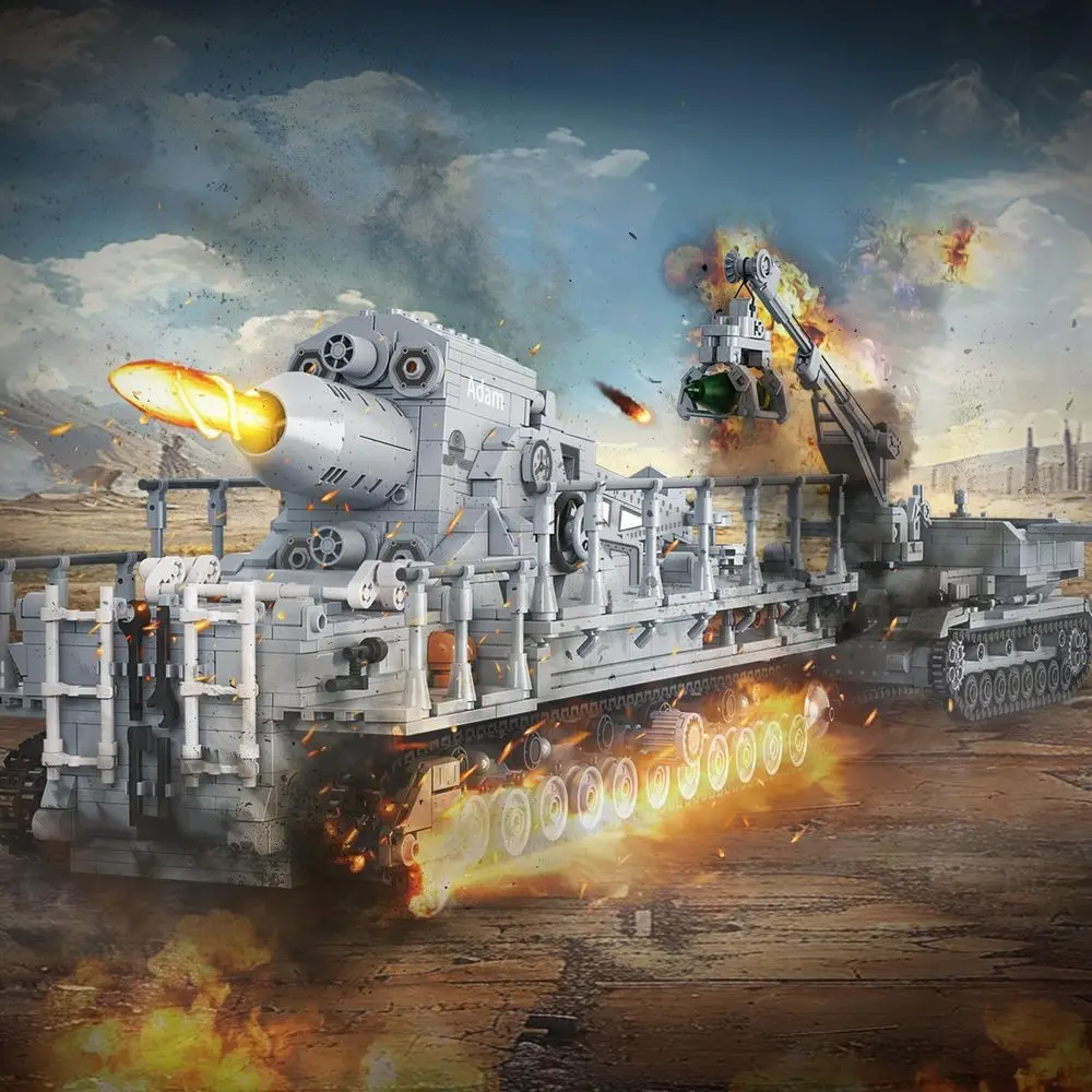 Conjunto de construção de tanque de argamassa alemã da segunda guerra mundial de 2875 peças, compatível com Lego, modelo militar em escala 1:26 para adultos