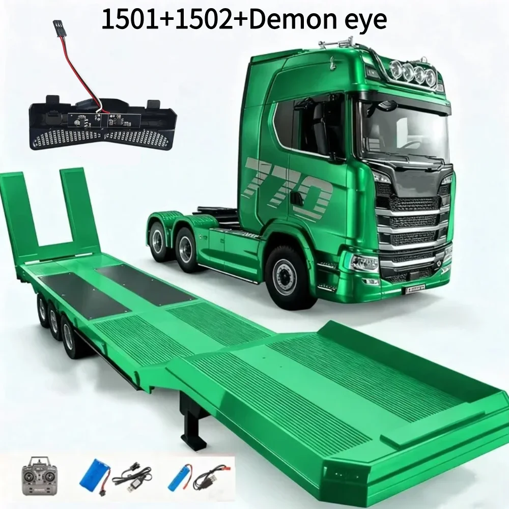 1/18 Huina 1509 RC Semi-kipper Elektrische Heftruck voor RC Trekker 1501 Achterlicht Steunpoot Zonder Geluidssysteem Model