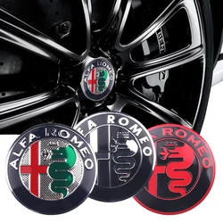 4Pcs Car Wheel Center Hub Caps Stickers Emblem Decal Waterproof For Alfa Romeo Giulia Stelvio MiTo Giulietta Tonale ALFA 4C