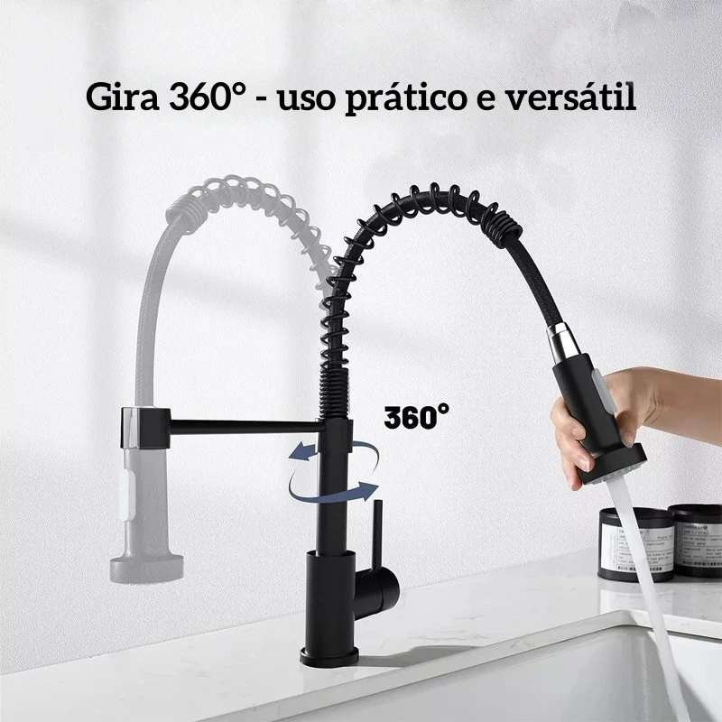 360-°-回転式キッチンシンク水栓-デッキマウントタップ-プルダウン式フレキシブルステンレス鋼キッチン水栓-多機能