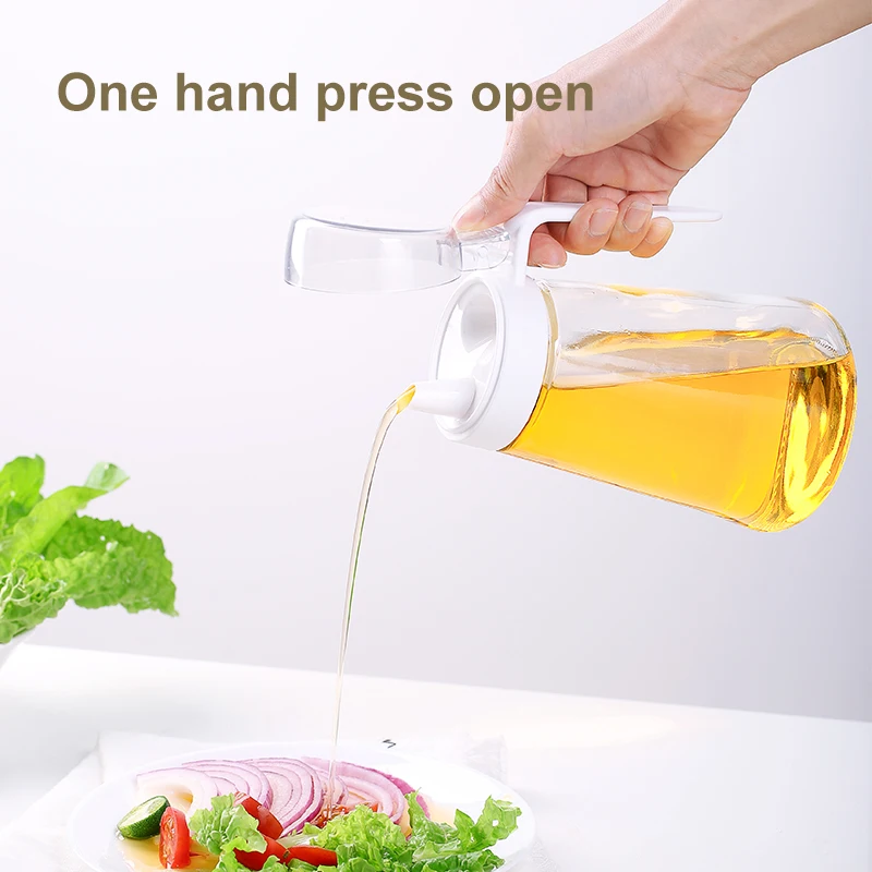 

29oz Leakproof Glass Oil Bottle Dispenser Olives Oil Storage Containers Seasoning Spice Kitchens Accessories 850ML Oil Bottle