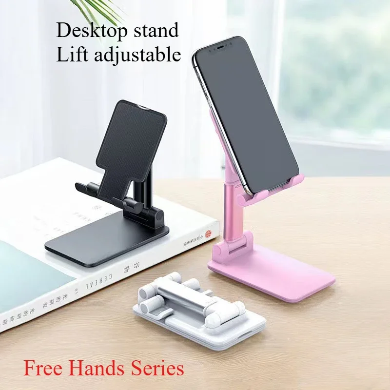 

Cell Phone Holder Folding Lazy Desktop Holder Live Online Classes Catch Up Drama Retractable CellPhone Tablet Universal Portable