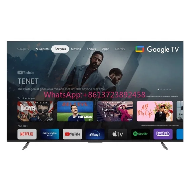 Televisor Inteligente QLED UHD 4K de 98'' 85'' Pulgadas, Televisores Android de Google en Venta, Versión Global, Compatible con 120Hz