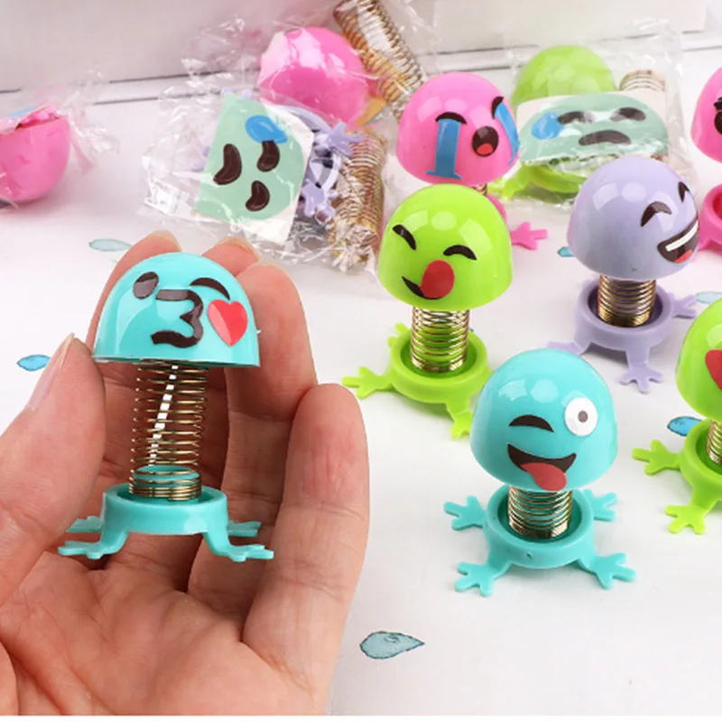 10Pcs Children's DIY Assembling Spring People Toys Creative Novelty Press Spring Villain Elf Dolls Toys Funny Gadgets