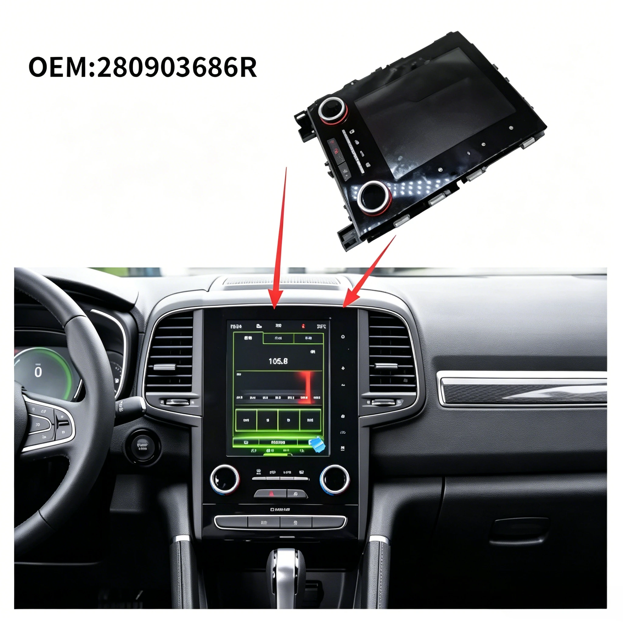 280903686R For Nouvel ecran navigation  voiture Original adapte for Renault Koleos Talisman KPA3 KPA4 KPA5 KPA7