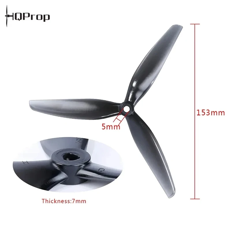 10Pair HQProp 7040 3-Blade 7X4X3 Poly Carbonate RC Propeller For 7inch Long Range LR7 Cinelifter FPV Freestyle Drone Accessories