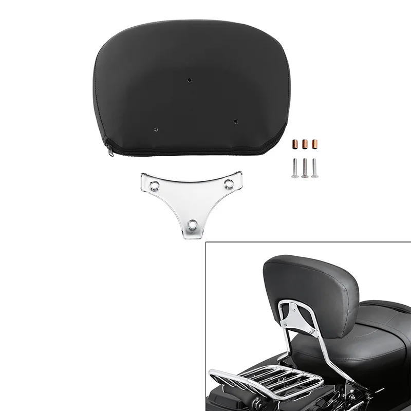 

Durable Removable Backrest Pad, Comfort Backrest Cushion Kit, Replacement Parts for Harley Glide 97-2015 Models