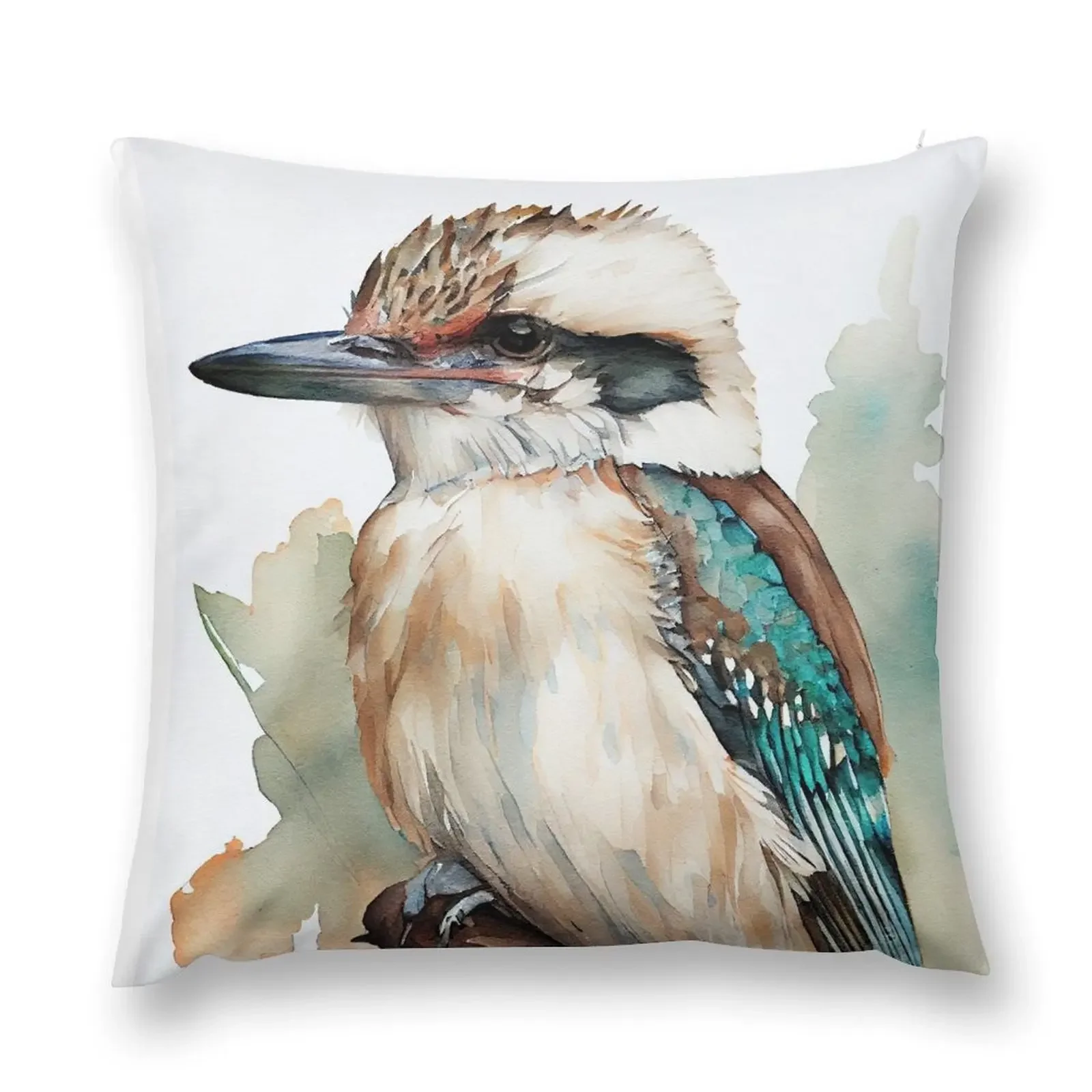 Australian Kookaburra -Watercolor paint Throw Pillow Marble Cushion Cover Pillow Case Decorative Cushions pillow