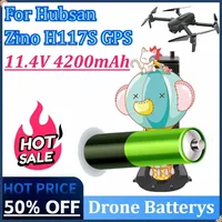 11.4V 4200mAh Lithium Drone Batterys for Hubsan Zino H117S GPS Brushless Quadcopter Accessories Rechargeable Battery Black