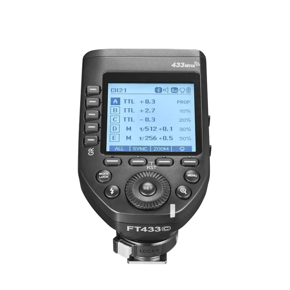 Godox FT433C TTL pemicu Flash nirkabel HSS TTL layar besar untuk Canon Nikon Sony