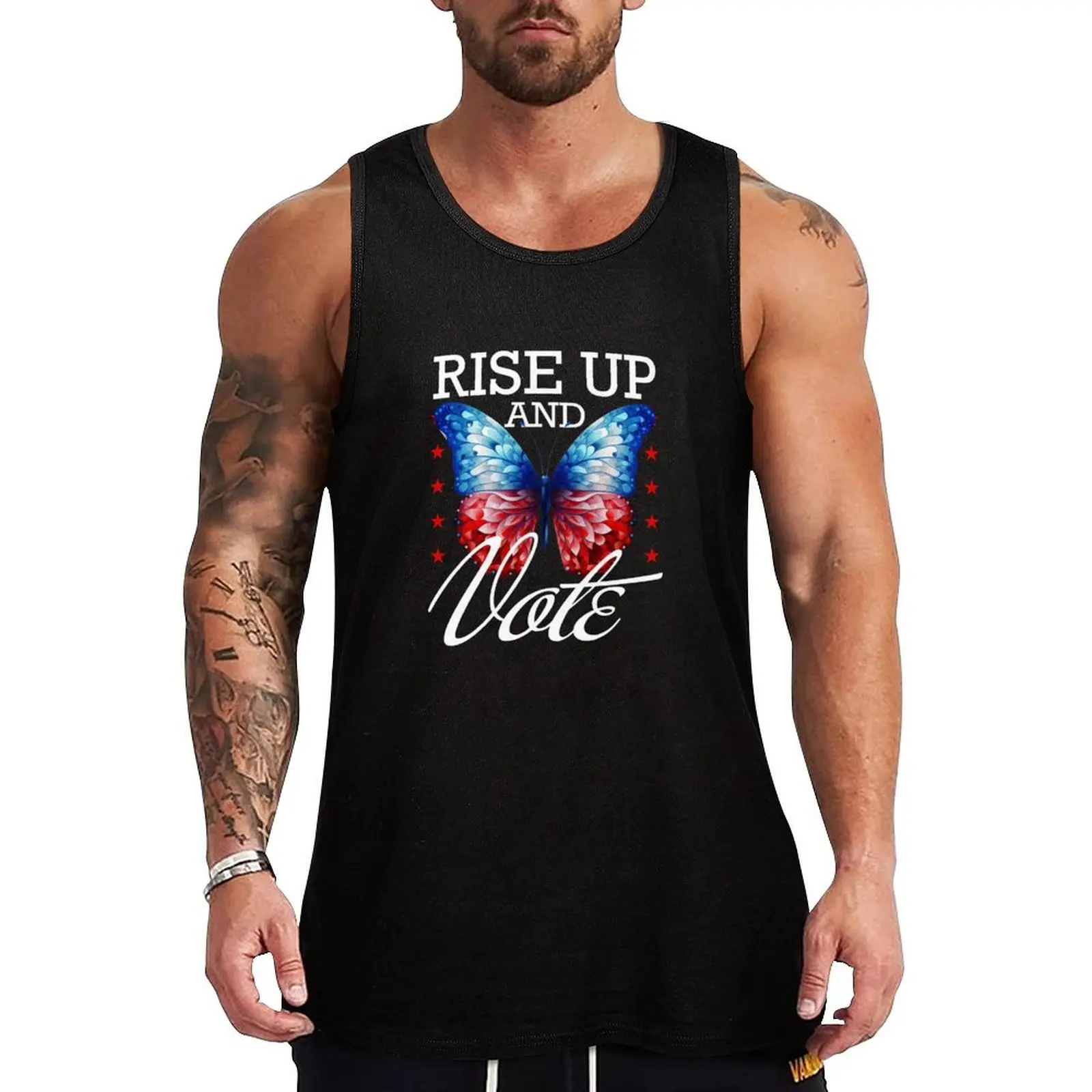 Rise Up and Vote Tank Top t shirt Men's clothing cute tops