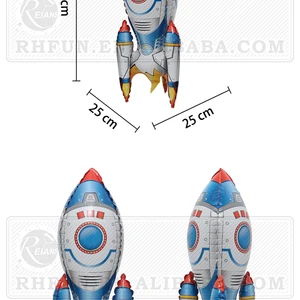 Inflable Space Fructity Theme Balloons Ballonballons Astronaut Ballon Raketenballon für Jungen, Kinderspielzeug, Geburtstagsfeierdekoration 6 Hauptverkäufe des aufblasbaren Astronauten - №1