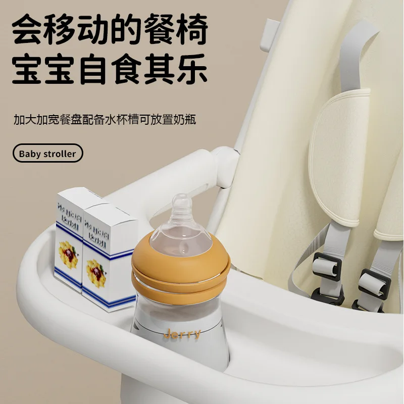 عربة أطفال يمكن الجلوس أو الاستلقاء في اتجاهين عربة أطفال محمولة بأربع عجلات قابلة للطي