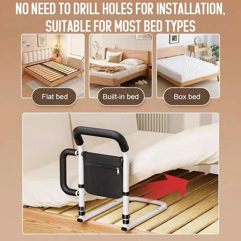 Bracket Ergonomic Stability Rehabilitation Therapy Supplies Rail Handrail Folding Bedside Adjustable Elderly Pregnant Bed Assist