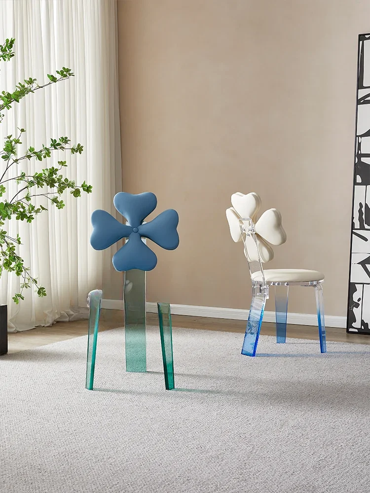 

Modern simple light luxury household dining chair dressing chair
