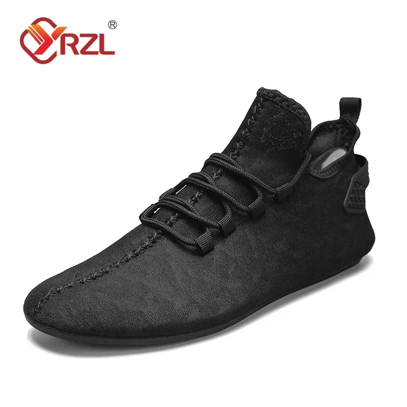 YRZL-Mocassins en Maille pour Homme, Chaussures de Marche Plates, Respirantes, Antidérapantes, Décontractées, d'Été, de Haute Qualité