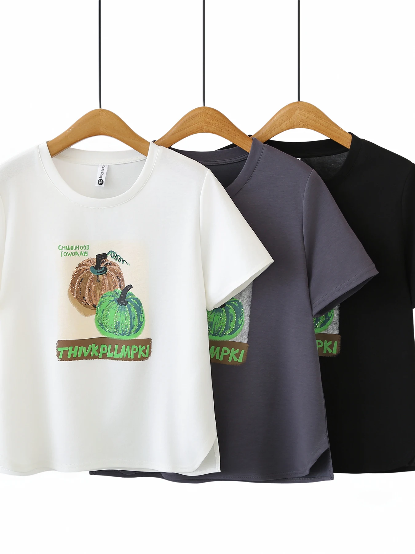 

Summer 2026 Casual Style Women's T-shirt Short Sleeve Pumpkin Print Loose Fit Versatile Casual Half Sleeve Top for Ladies